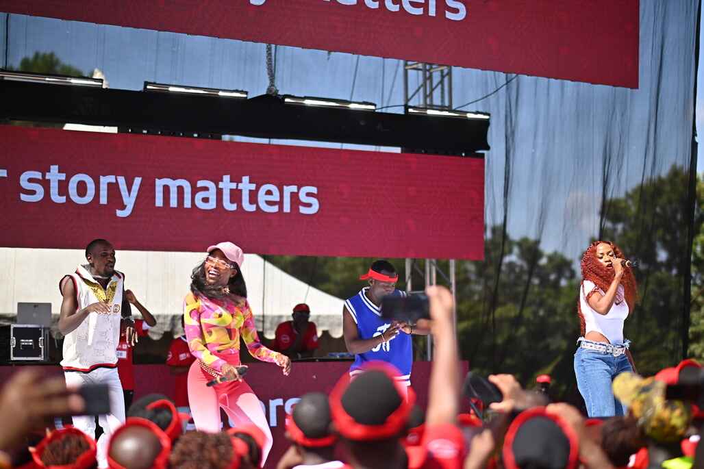 Vinka and Karole Kasita excite revellers at the Absa 7 Hills Run